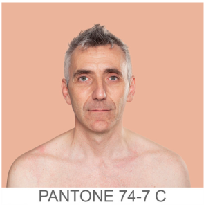 Person with Pantone Color 74-7C skin color